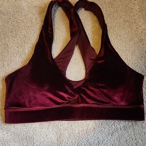Velvet Burgundy Sports Bra